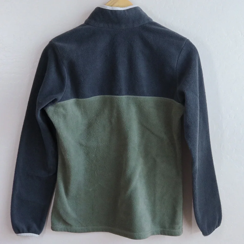 Columbia Benton Springs Snap Fleece Pullover Womens XS‎ Grey Green AL1302